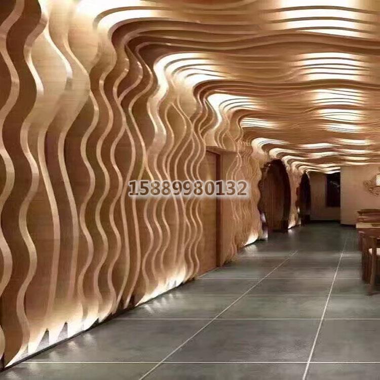 弧形铝方通吊顶效果图