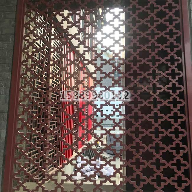 中式焊接铝窗花效果图