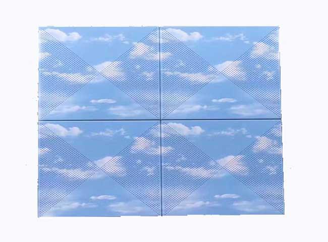 蓝天白云铝扣板