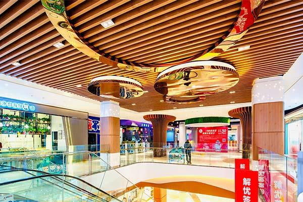 商场铝方通吊顶图片